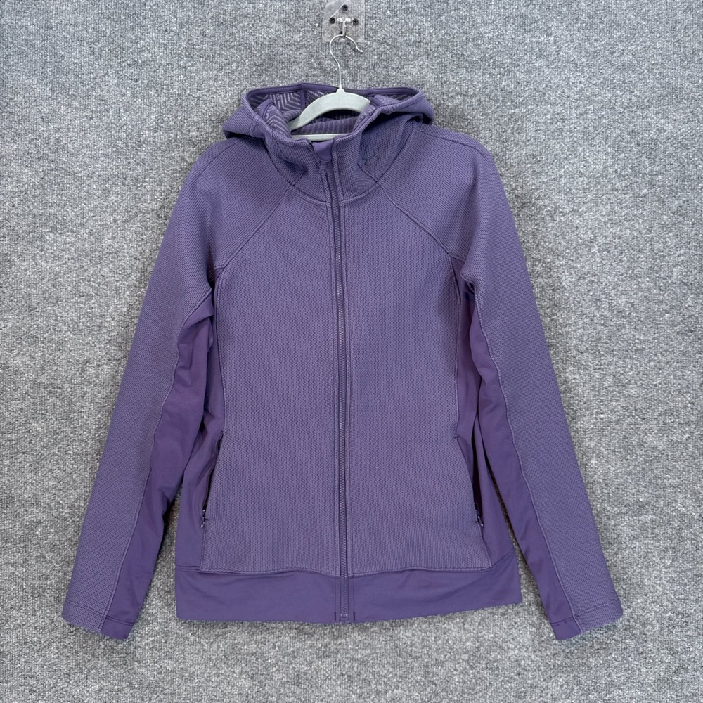 Under Armour Hoodie Womens Medium Purple ColdGear Infrared Full Zip Performance